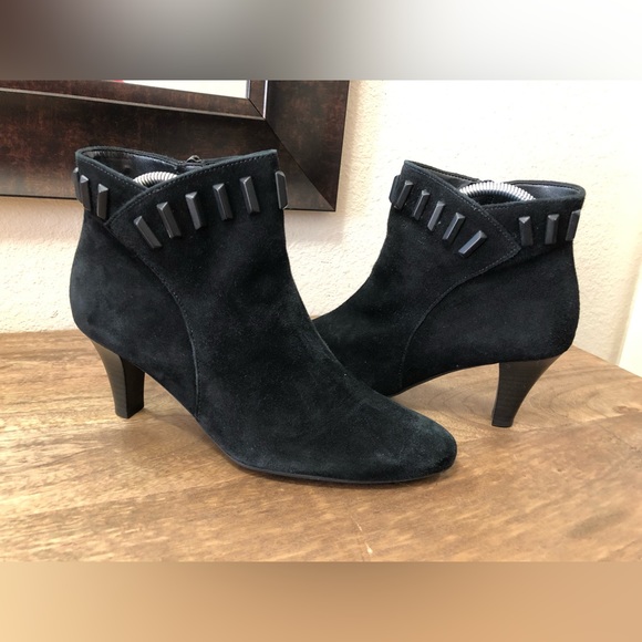 Gabor Ankle Bootie Black Suede Leather Women's UK Size 4.5 / US Size 7 - Picture 1 of 8